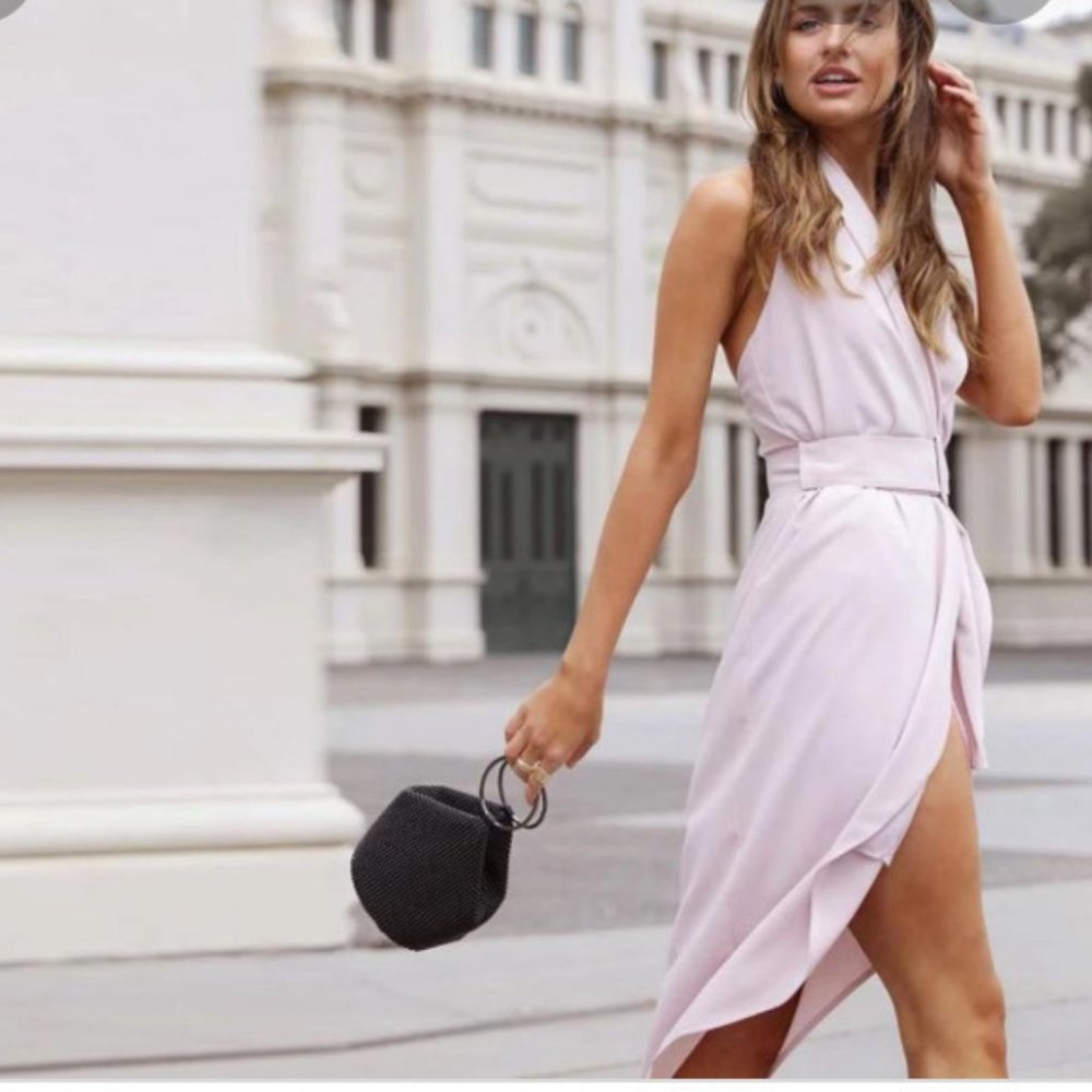 Olga Berg Bianca Ball Mesh Handle Bag Special Occasion in Black